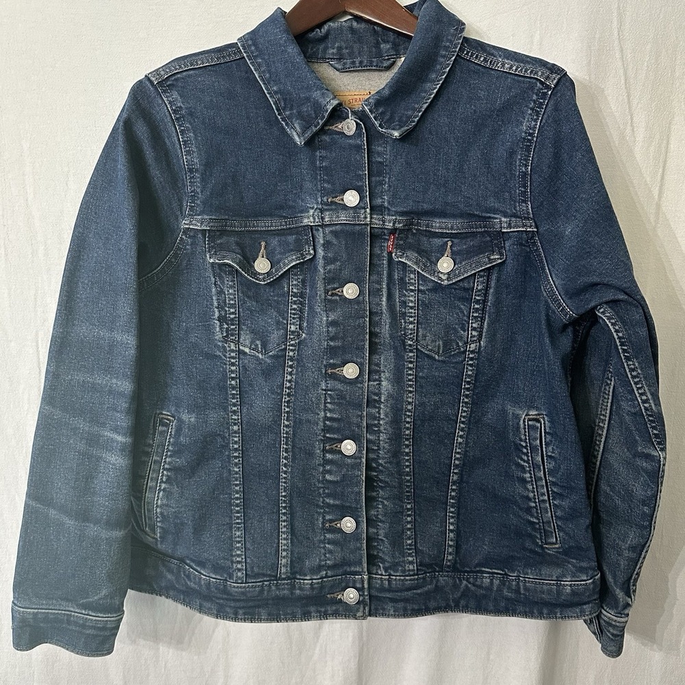 Levi's Med Wash Denim Trucker Jean Jacket 77994-0061 ‎ Women's 1X Plus 14/16